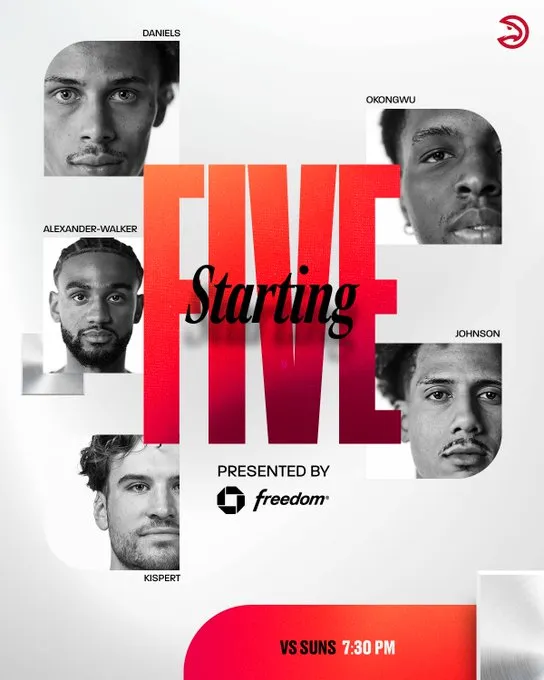 体育直播-老鹰首发：基斯珀特、约翰逊、奥孔古、戴森、亚历山大-沃克